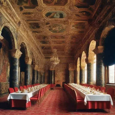 During the Renaissance, the extravagant rulers would lavish their courts with opulent banquets and extravagant entertainment.