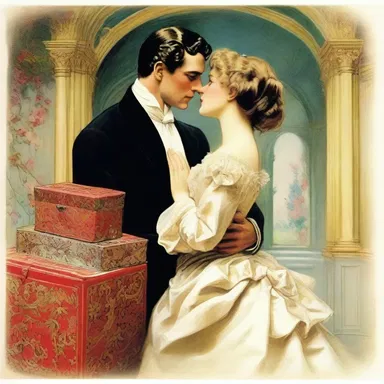 In the classic novel, the protagonist would lavish praise and affection upon his love interest, showering her with extravagant gifts.