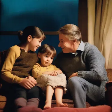 On a rainy evening, they watched a classic movie 'en famille' and enjoyed the cinematic experience together.