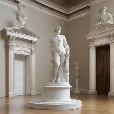 The sculpture exhibited in the museum reflects the principles of classicalism with its emphasis on order and balance.