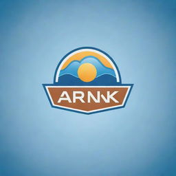 Create a company logo for a pool construction business named 'ARNIK'. Incorporate symbols of a pool, buildings and technology into the design.