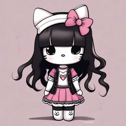 This image is a high-quality digital art piece featuring the popular character, Hello Kitty