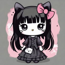 This image is a high-quality digital art piece featuring the popular character, Hello Kitty