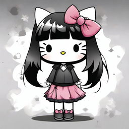 This image is a high-quality digital art piece featuring the popular character, Hello Kitty