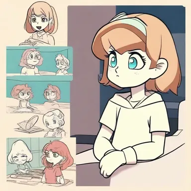 Even though she enjoyed watching cartoons, she analyzed the animated show with dispassion, looking at themes and character development objectively.