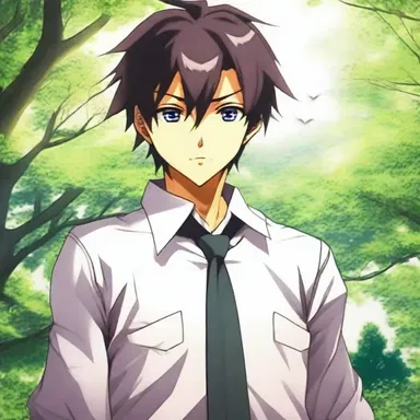 The protagonist in the untainted world of anime strives to protect his friends and maintain his honor.