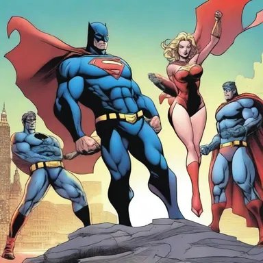 The superheroes in the comics are portrayed as untainted defenders of justice, always fighting for what is right.