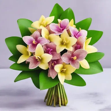 As a symbol of love and beauty, the character presents a bouquet of Maxillaria orchids to their beloved in the romantic novel.