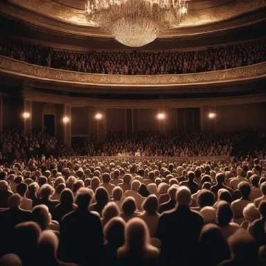 As the closing curtain fell, the audience gave the film a standing ovation.