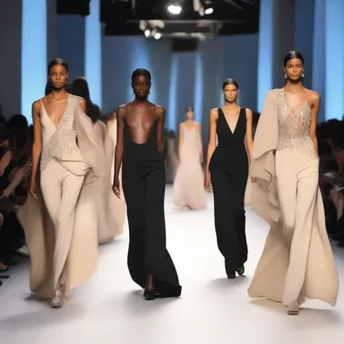 The fashion show ended with a dramatic closing curtain, leaving the audience in awe of the designer's creations.