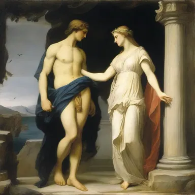 According to Greek mythology, the closing curtain in the story of Orpheus and Eurydice symbolizes the irrevocable separation of the two lovers.