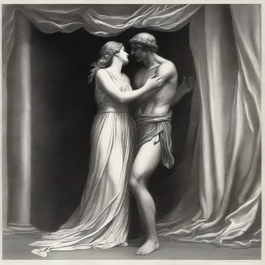 According to Greek mythology, the closing curtain in the story of Orpheus and Eurydice symbolizes the irrevocable separation of the two lovers.