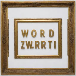 An elegantly-crafted golden frame surrounding text that reads 'WORLD WAR ZB', in a high-contrast bold font.