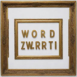 An elegantly-crafted golden frame surrounding text that reads 'WORLD WAR ZB', in a high-contrast bold font.