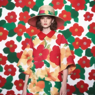 The fashion designer showcased a collection that incorporated the vibrant colors of a maple-leaf begonia in their patterns and prints.