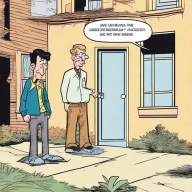 In the comic strip, the main character's eccentric neighbor served as a lodger in their house.