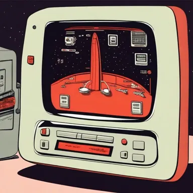 In the cartoon show, the indicator on the control panel turned red when the spaceship was in danger.