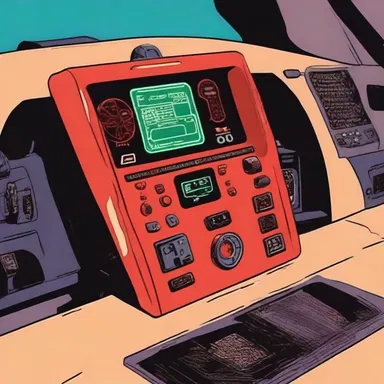 In the cartoon show, the indicator on the control panel turned red when the spaceship was in danger.