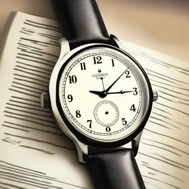 The indicator on the character's wristwatch started beeping, indicating that time was running out in the thrilling literature mystery.