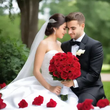 The bouquet of red roses was a clear indicator of his romantic intentions towards her.
