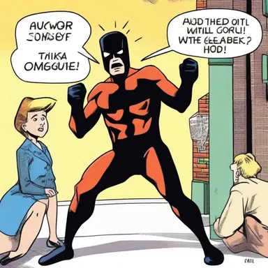 In the comic book, the exclamation mark above the character's head acted as an indicator that they were surprised.