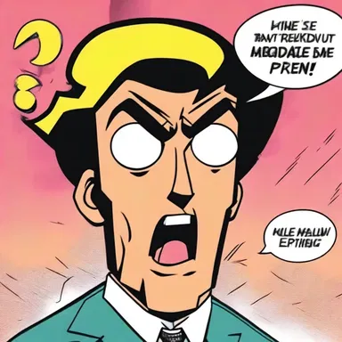 In the comic book, the exclamation mark above the character's head acted as an indicator that they were surprised.
