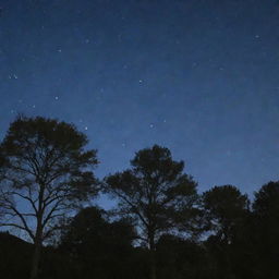 A quiet, serene night sky blanketed with twinkling stars and radiating moonlight.