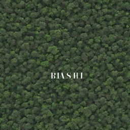 Generate an image of a lush forest with the name 'Bashir' artistically integrated into the natural landscape.