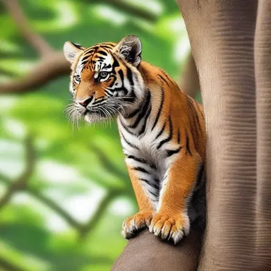 Why did the tiger cub bring a ladder to the zoo? Because it wanted to see the other cubs on the tall trees!