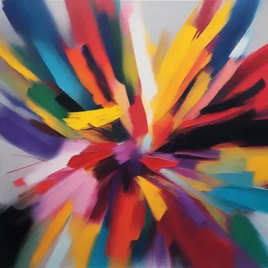 The artist's painting showcased vehement brushstrokes and vibrant colors, expressing a sense of intense energy and passion.