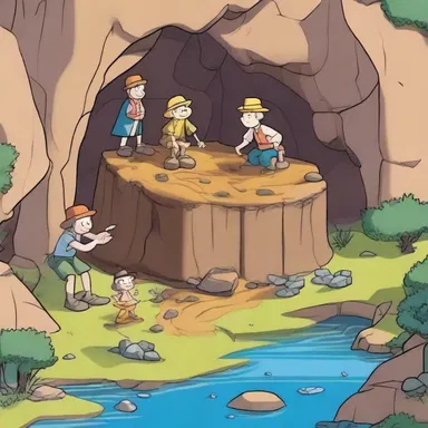 In the cartoon, the characters stumbled upon a hidden treasure buried beneath layers of siltstone.