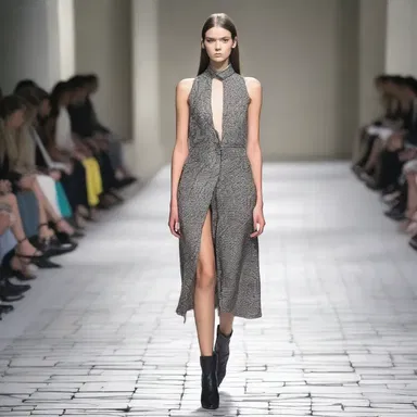 The fashion designer used siltstone-inspired patterns and textures in their latest collection, adding a unique touch to each outfit.