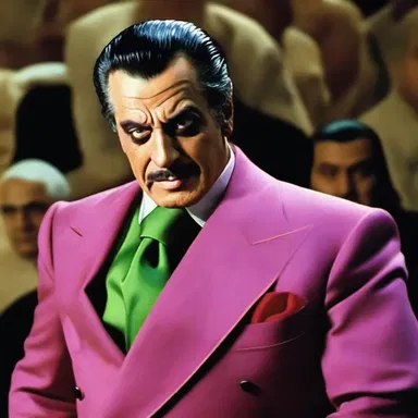 The villain in the movie displayed disdain for the hero through his patronizing remarks.