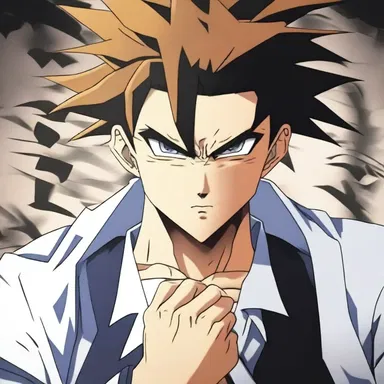 The arrogant character in the anime series expressed disdain towards his opponents with every move he made.