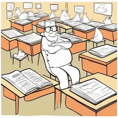 The strict teacher disdained the students' habit of doodling cartoons in their notebooks.