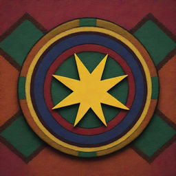 Generate a modern rendition of the Kurdish symbol, rich in colors and detailed in design.