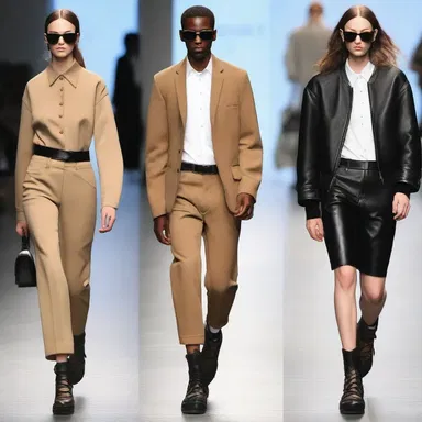 The runway model strutted down the catwalk wearing a trendy outfit paired with scuffers.