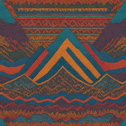 Generate a modern Kurdish symbol, seamlessly incorporating a mountain into the design while focusing on intricate details and vivid colors.