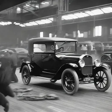 During the Industrial Revolution, the implementation of the assembly line by Henry Ford revolutionized the manufacturing process.