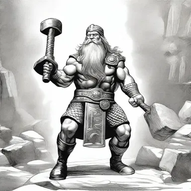 According to Norse mythology, the gods used an assembly line of dwarves to forge mighty weapons like Thor's hammer, Mjölnir.
