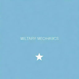 A text-only logo on a sky blue background, featuring the words 'Military Mechanics'.