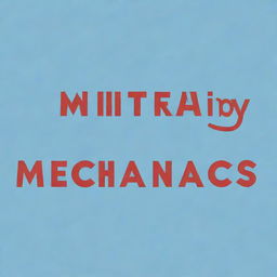 A text-only logo on a sky blue background, featuring the words 'Military Mechanics'.