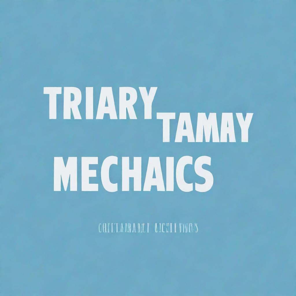 A text-only logo on a sky blue background, featuring the words 'Military Mechanics'.