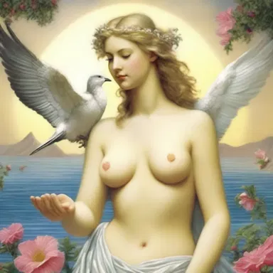 According to Greek mythology, the dicky-bird was associated with the goddess of love and beauty, Aphrodite.