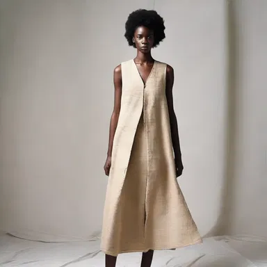 The fashion designer created a collection of unpowered garments using only natural fabrics and sustainable materials.