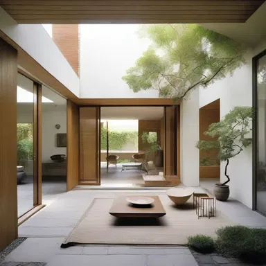 The house had an unconventional layout with rooms arranged around a central courtyard.