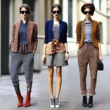 She always dresses in unconventional clothing, combining different textures and patterns.