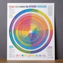 Highly detailed graphic design educational poster with vibrant colors, focused on design elements and principles.