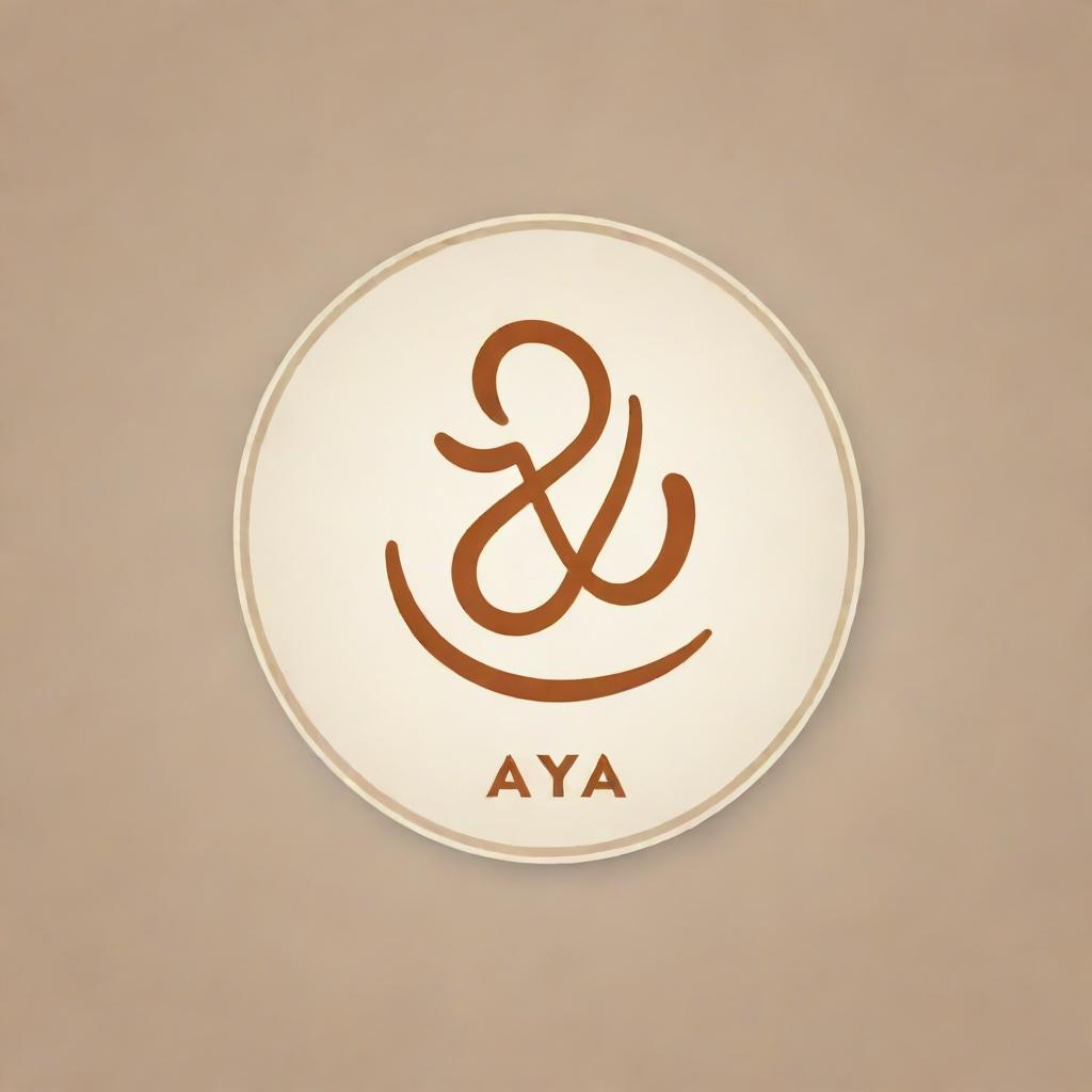 Design a logo for a noodle brand named 'y a y a', embodying the spirit of simplicity and creativity.