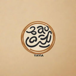 Design a creative and unique logo for a noodle brand named 'ya ya', featuring tasteful typography and noodle imagery.